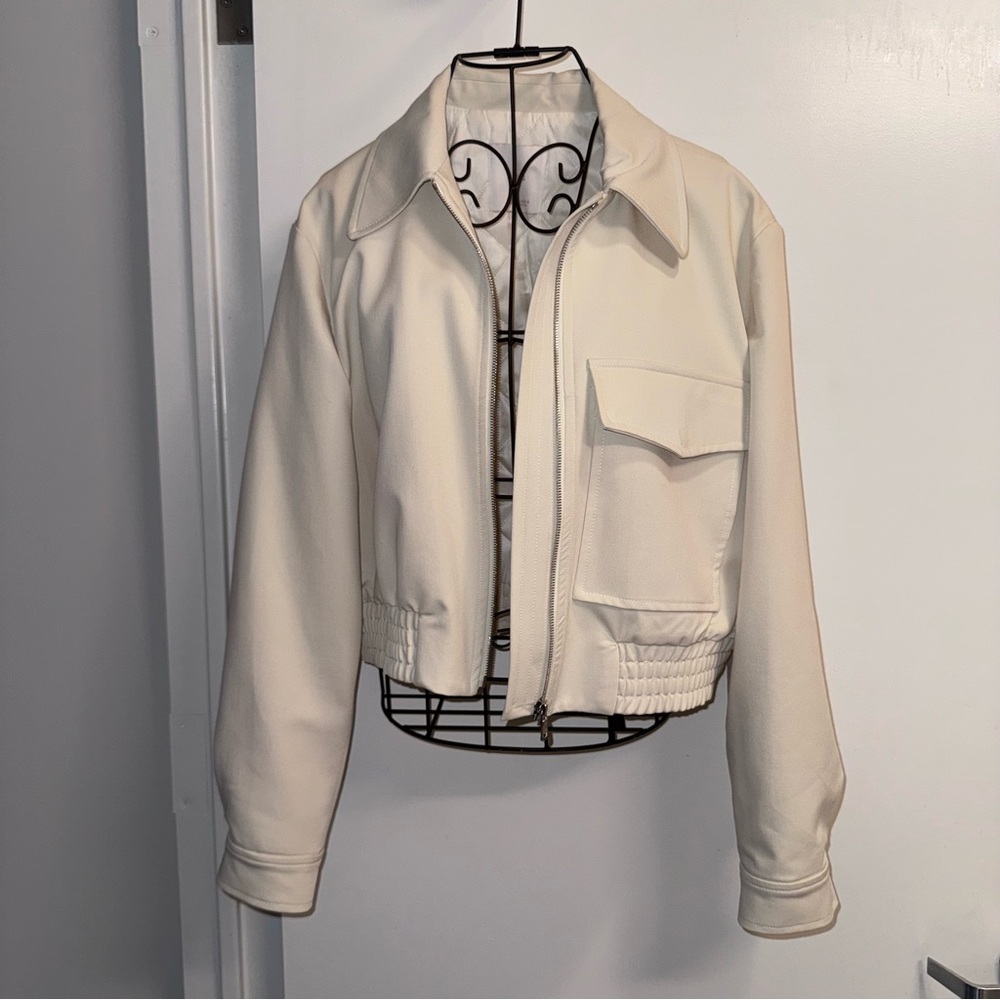Mango Women's Cream Utility Jacket